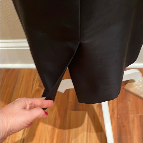 Vintage Silk Voltre Nom Black Sheath Dress with Beaded Neckline and Straps - Picture 6 of 7